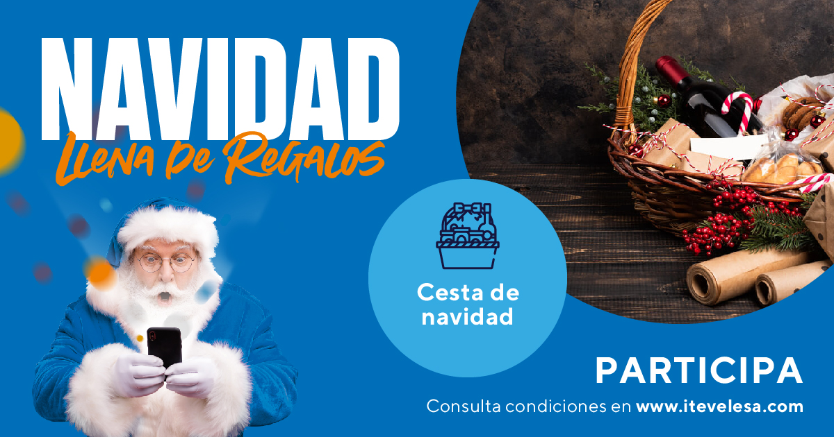 ¡Entra en las redes sociales de Red Itevelesa y descubre como ganar cesta de Navidad para empezar bien el año!